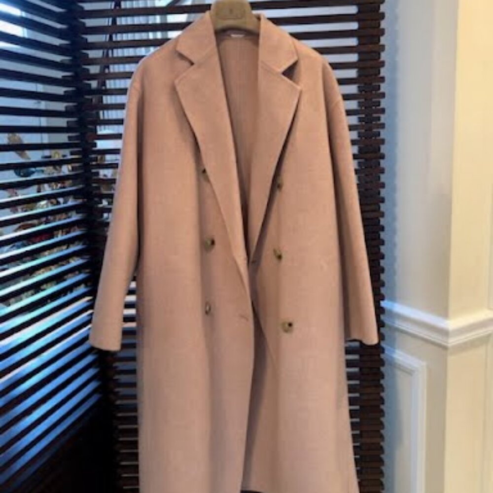 SOLD NWOT ACNE STUDIOS DOUBLE FACE Pink Long Wool Cashmere Coat Size 34